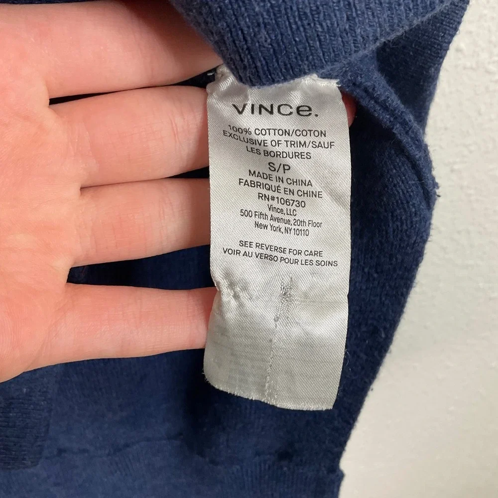 Vince Men's Blue Cotton Hooded Sweater Size Small‎